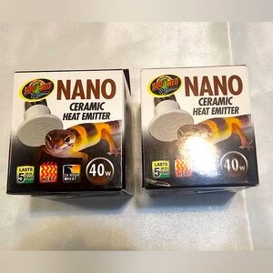2 Zoo Med Nano Ceramic Heat Emitters 40W
